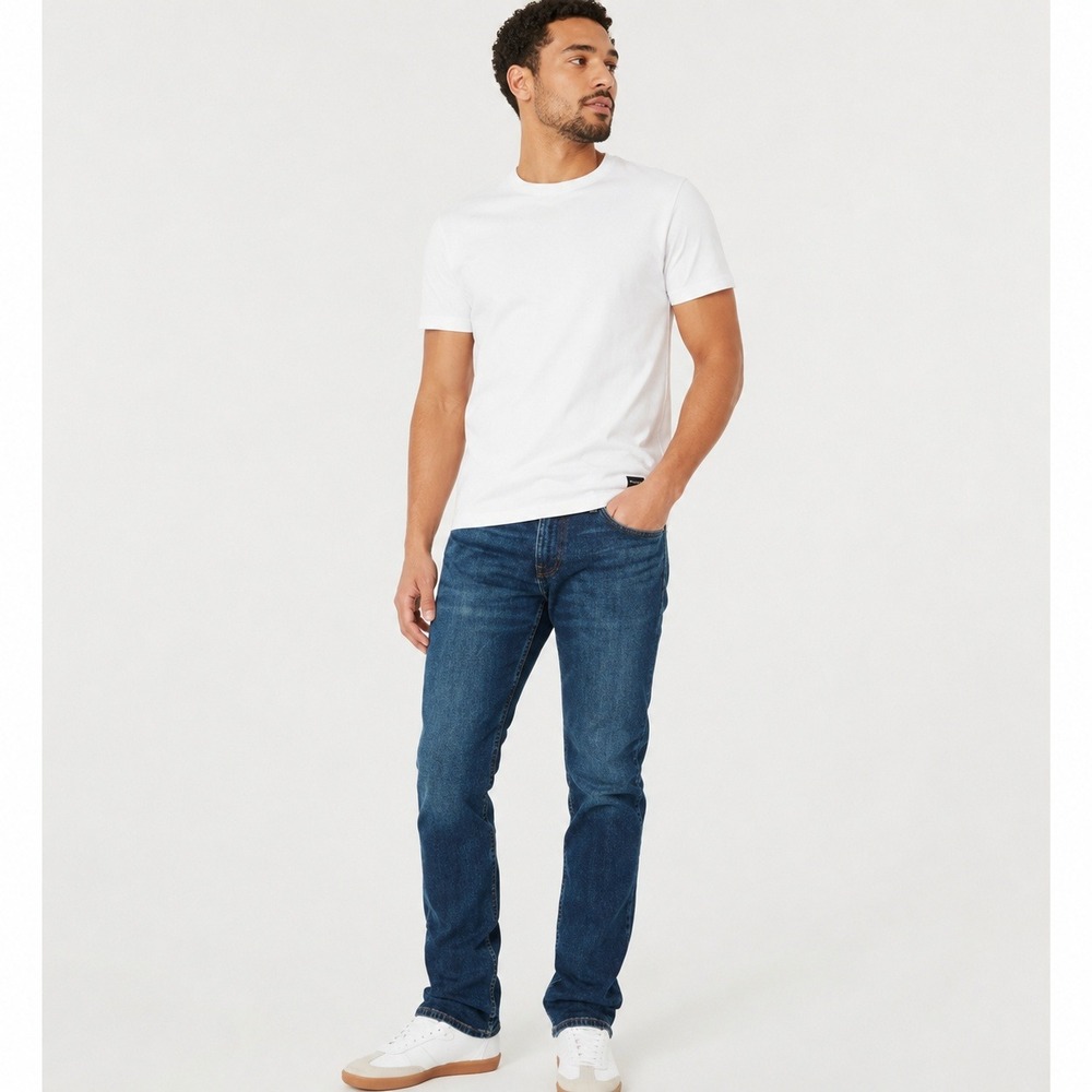 Hollister Jeans Mens W34 L33 Blue Dark Wash Denim Skinny Epic Flex